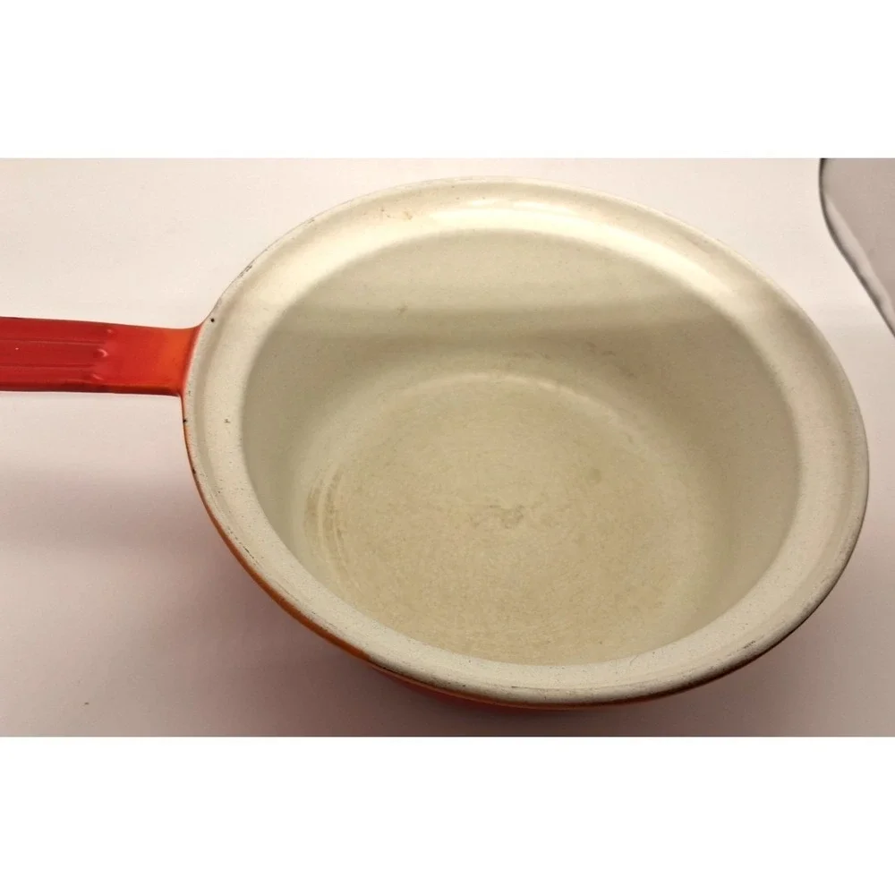 Descoware 89-A 18 M Belgium Flame Orange Cast Iron Saucepan NO LID